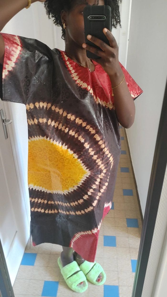 Robe boubou africaine sénégalaise bazin riche wax batik - photo numéro 8