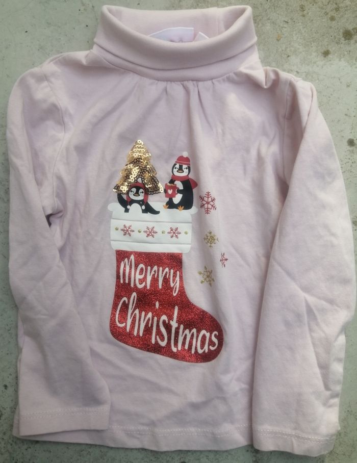 T-shirt col roulé Noël taille 3 ans - photo numéro 6