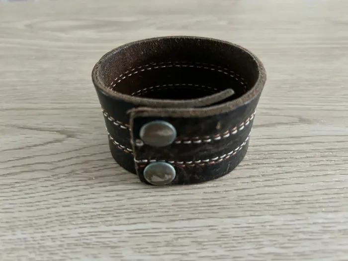 Manchette en Cuir Marron - photo numéro 2