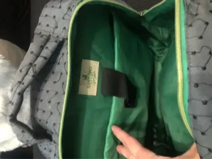 Cartable fille santoro vert et gris - photo numéro 6