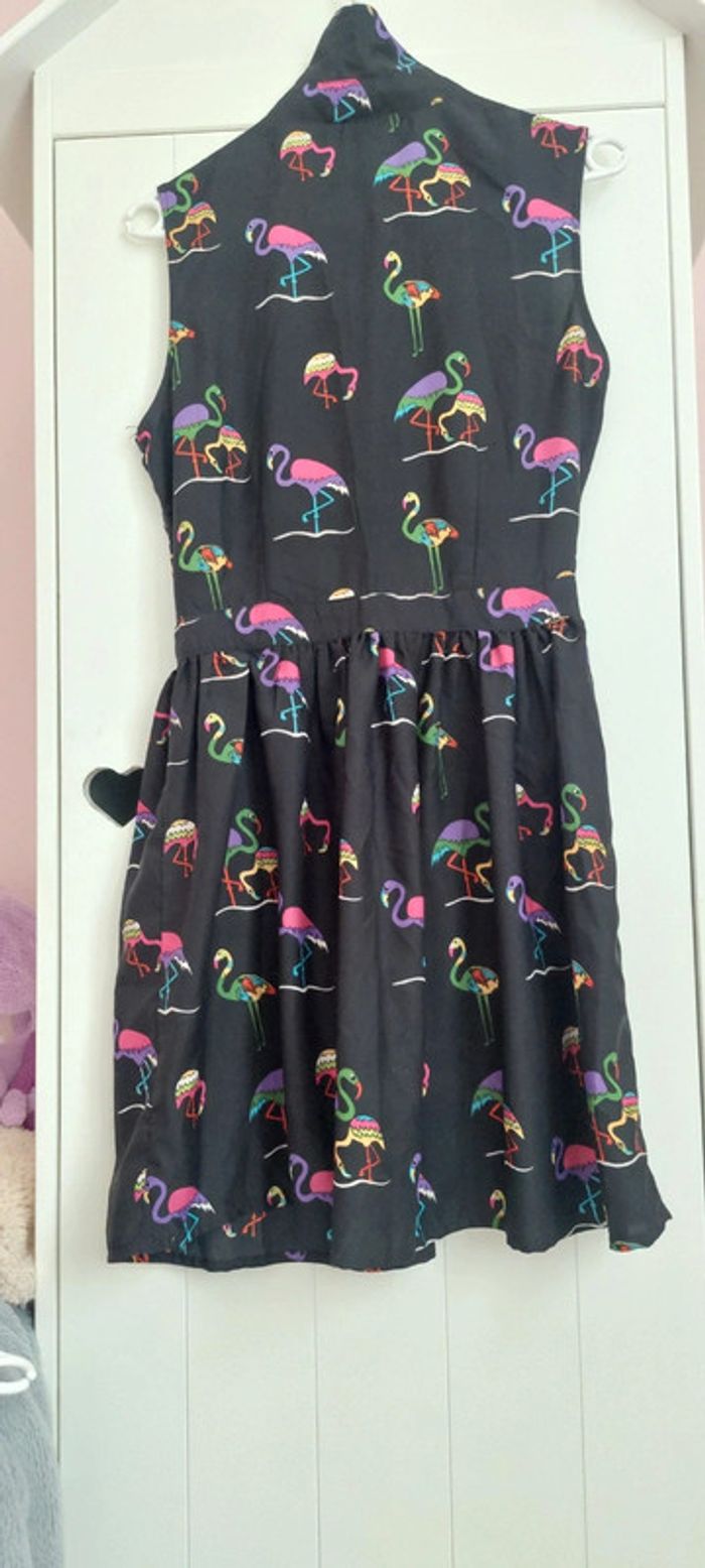 Robe noire avec flamants roses Athmosphere 10 ans - photo numéro 6