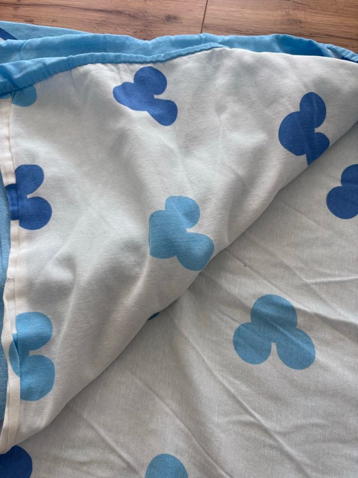 Ensemble housse de couette et housse de coussin bleu Mickey mouse lit 1 place enfant - photo numéro 3