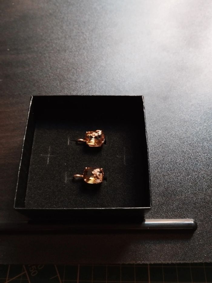 Boucles d'oreilles vintage avec coffret cadeau - photo numéro 4