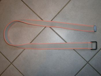 Ceinture beige liseré saumon 108 cm