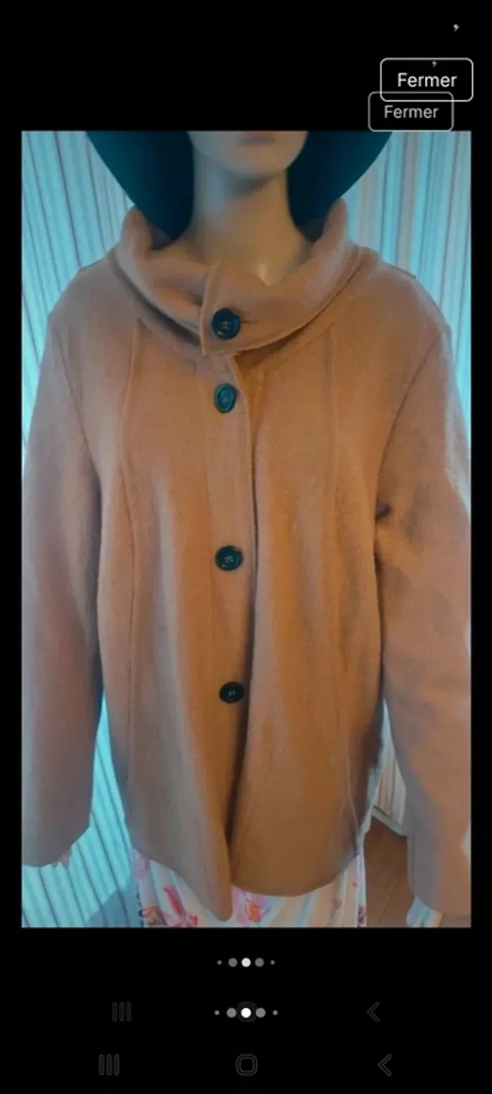 Pardessus Verpass fr/be 48  moutarde - photo numéro 8