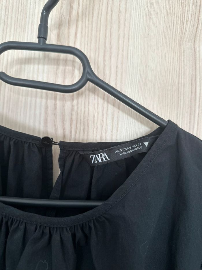 Robe courte ballon manches bouffantes noir taille S ZARA - photo numéro 6