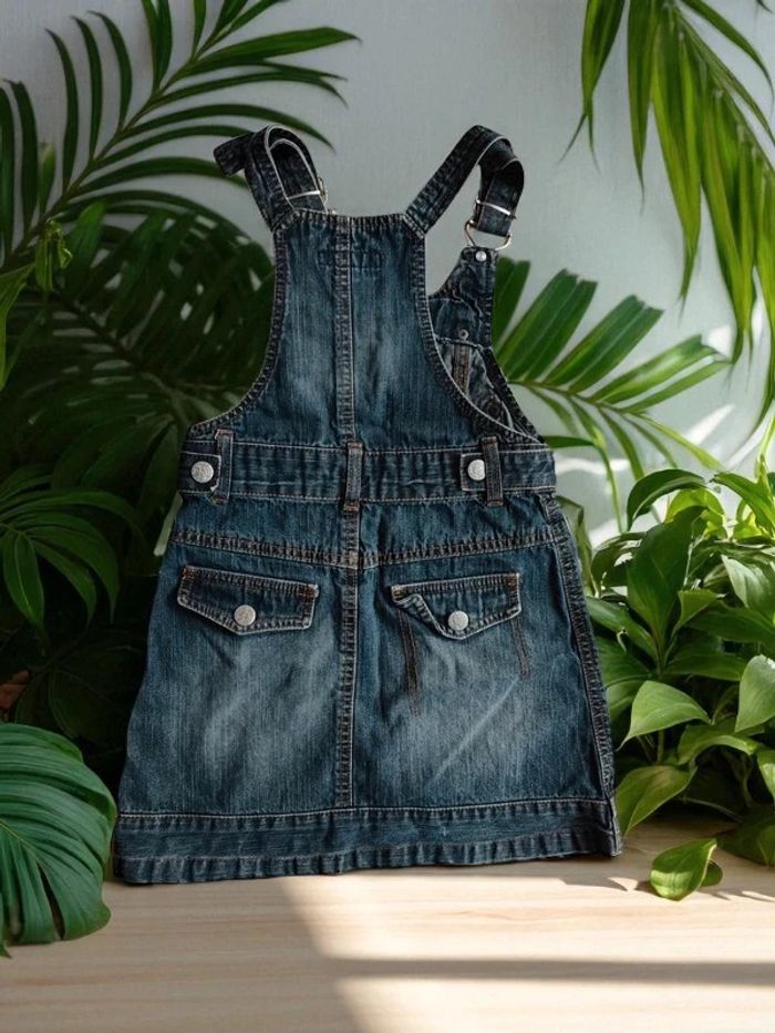 Robe Salopette en jean 5/6 ans - photo numéro 2