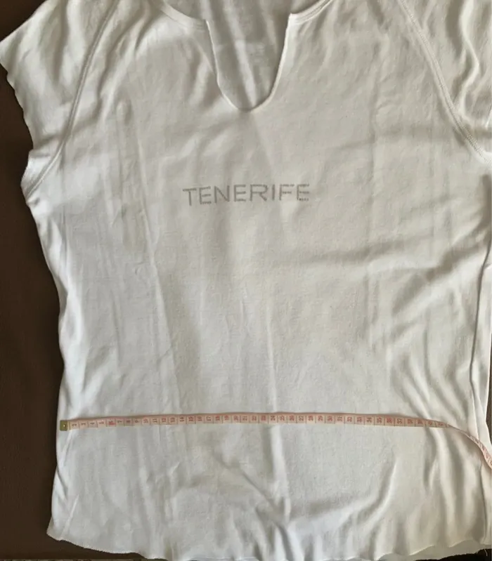 Tee-shirt blanc à brillant L😺 - photo numéro 7