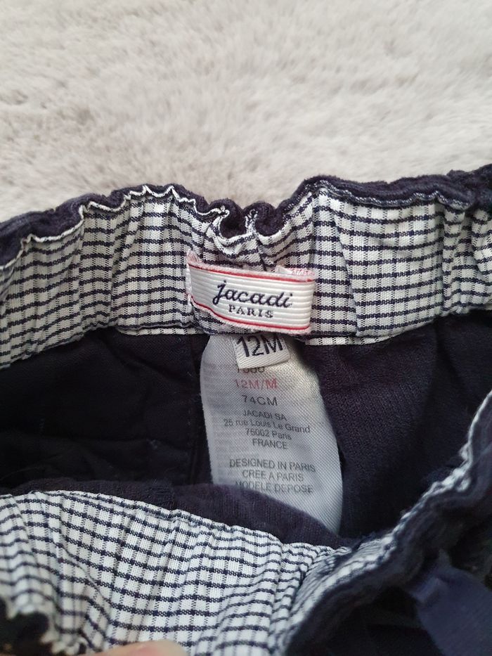 Pantalon en velours bleu marine Jacadi 12 mois - photo numéro 5