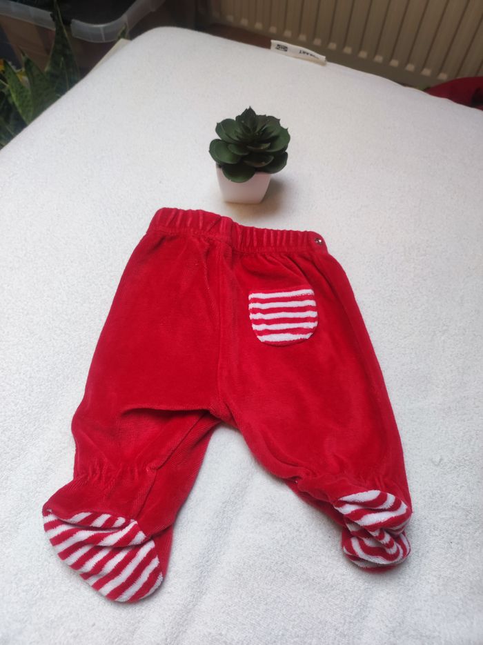 Pantalon de pyjama velours rouge - Taille 1 mois - Orchestra - photo numéro 3