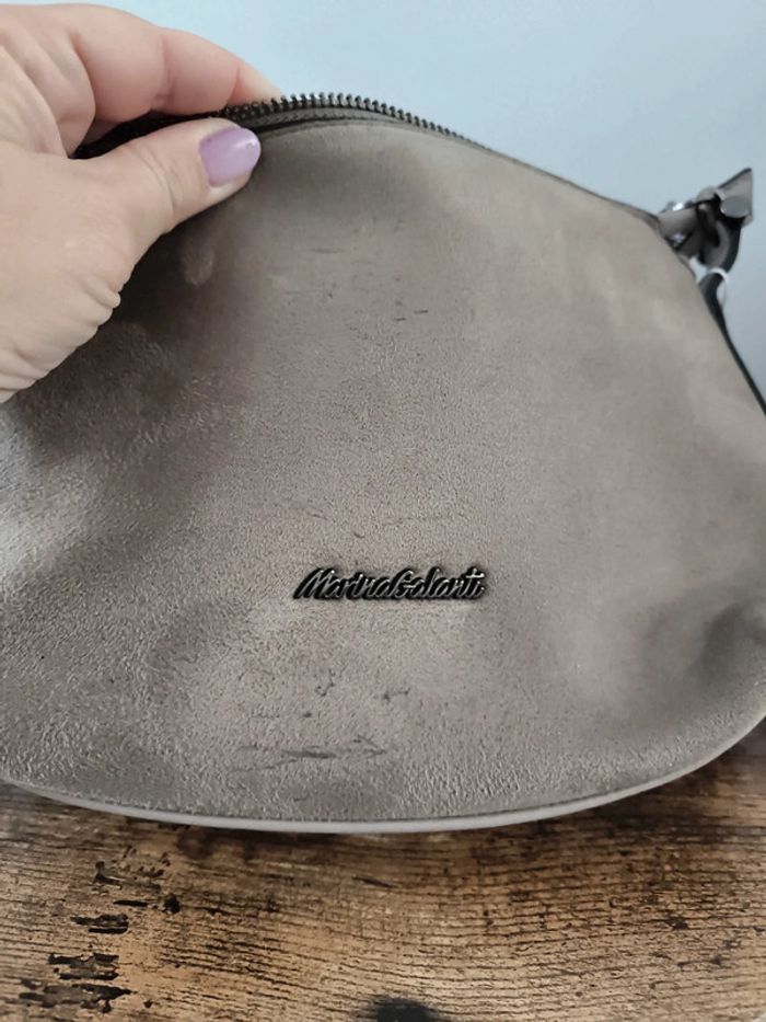 Sac Marina Galanti – Suédine et simili cuir beige  neuf - photo numéro 4