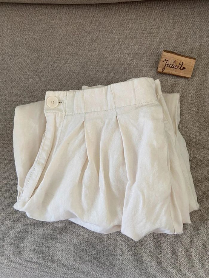 Pantalon taille haute écru Zara Taille S