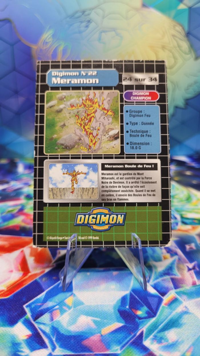 Carte Digimon Meramon 24/34 Édition Série TV - photo numéro 2