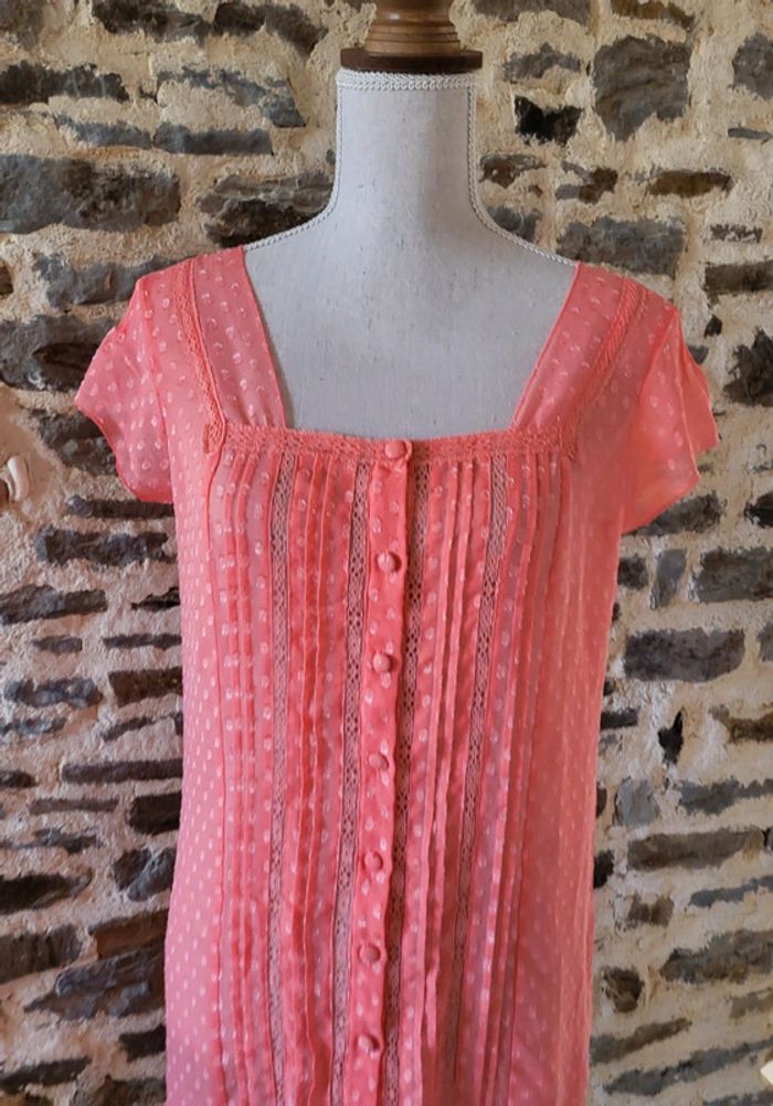 Nuisette manches courtes voile rose corail 3 Suisses Taille 36