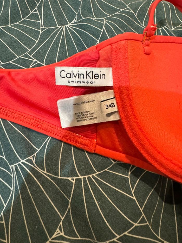 Haut de maillot de bain rose Calvin Klein - photo numéro 5