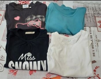 Lot de 4 t shirt manches longues 6 ans fille