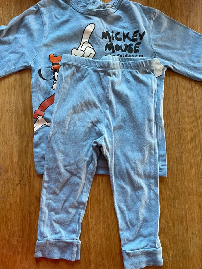 Ensemble pyjama bleu Mickey 3 ans - photo numéro 4