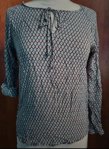 Blouse à motifs manches retroussable taille M