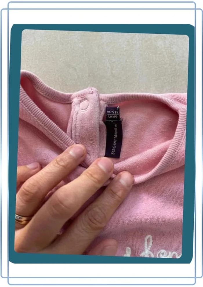 Beau pyjama velours 6 ans sergent major - photo numéro 3