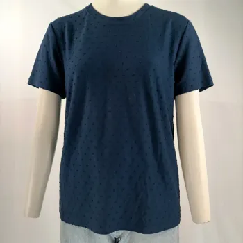 T-shirt bleu marine avec effet pois - Tara Jarmon - taille M