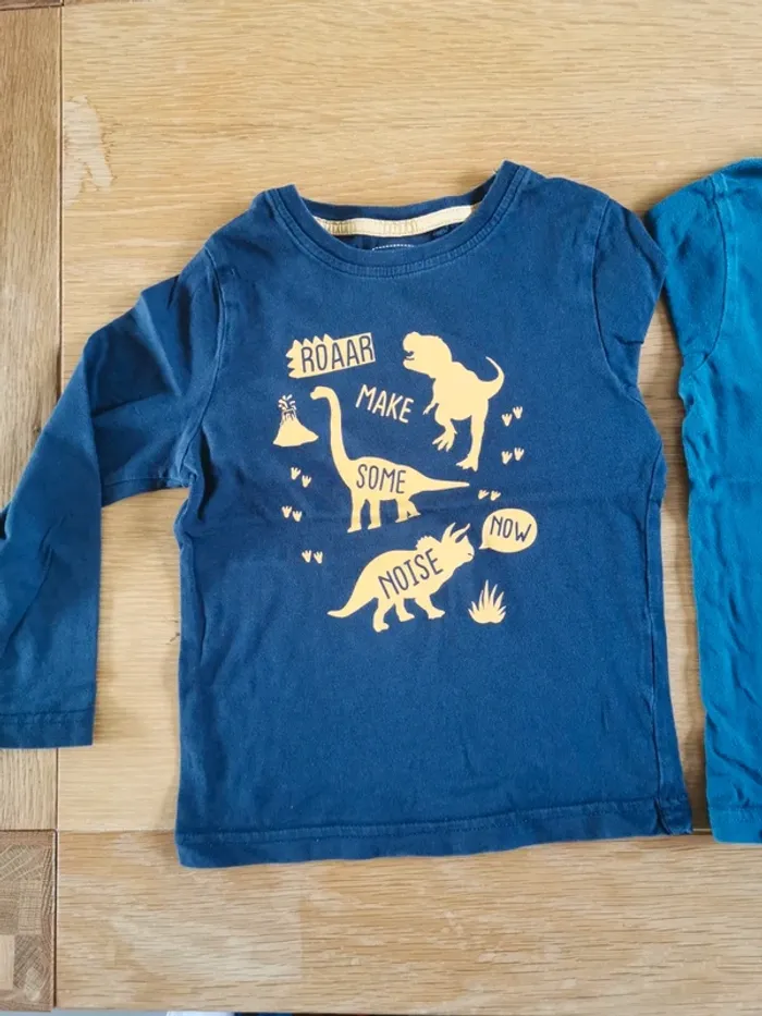 Lot de 3 t-shirt manches longues 110 cm - photo numéro 2