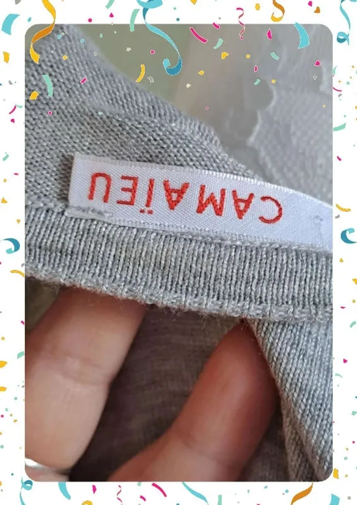 🩶 pull taille L marque camaïeu neuf - photo numéro 4