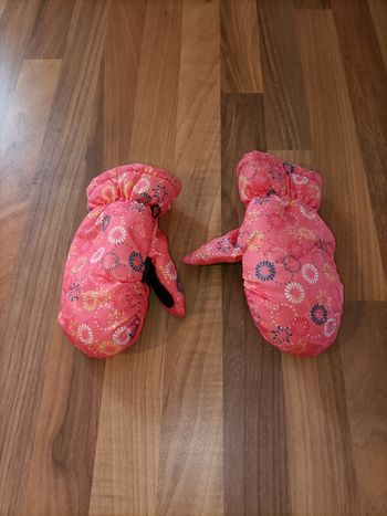 Mouffles gants de ski saumon 5-6 ans