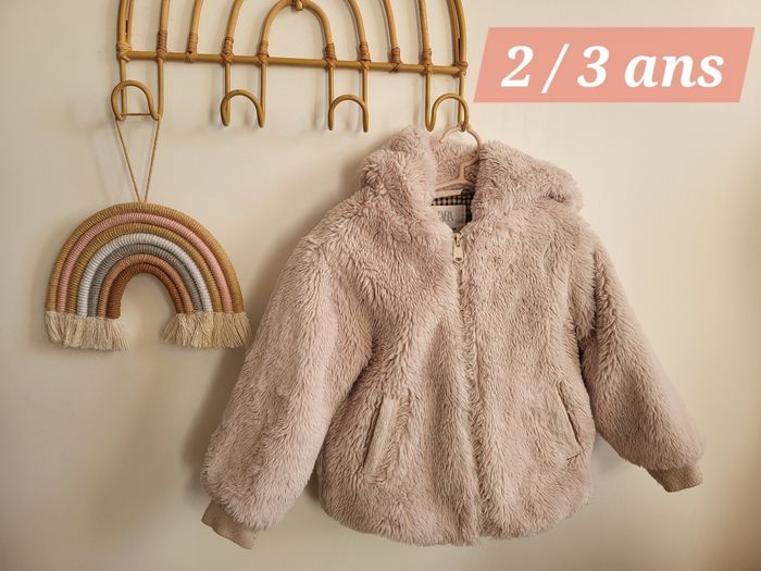 🌷Manteau chaud tout doux Zara fille taille 2 / 3 ans 98 cms