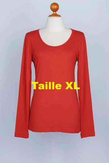 Tee shirt manche longue rouge Mexx Taille XL
