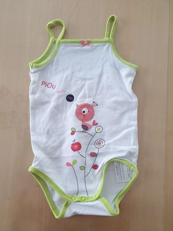 Joli body fille 6 mois oiseau piou piou