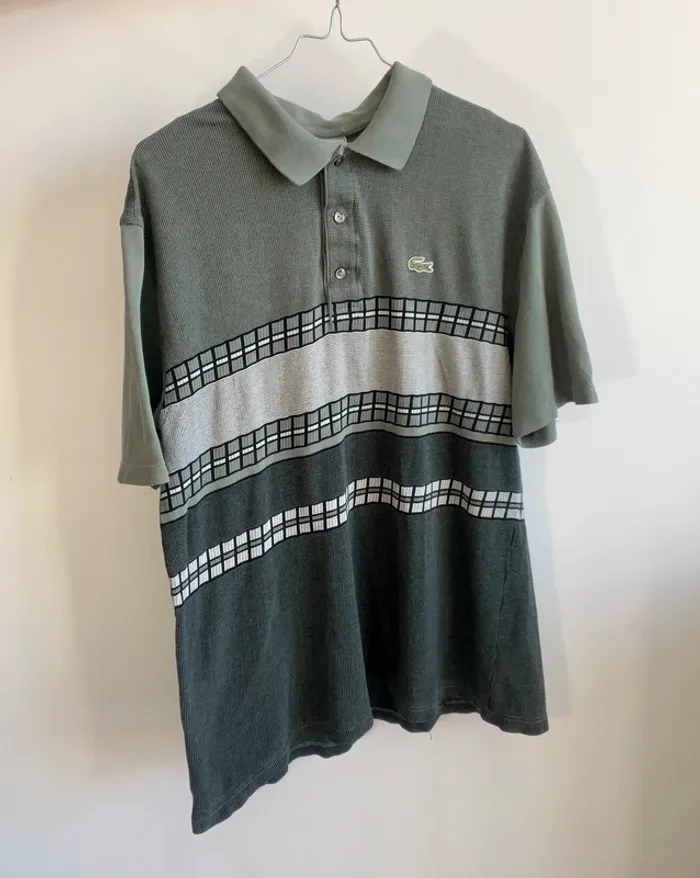 Polo Lacoste vert à motifs taille XL 🐊 - photo numéro 4