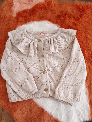 Gilet col claudine dpam beige