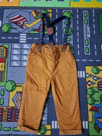 Pantalon avec bretelles bébé garçon 18 mois