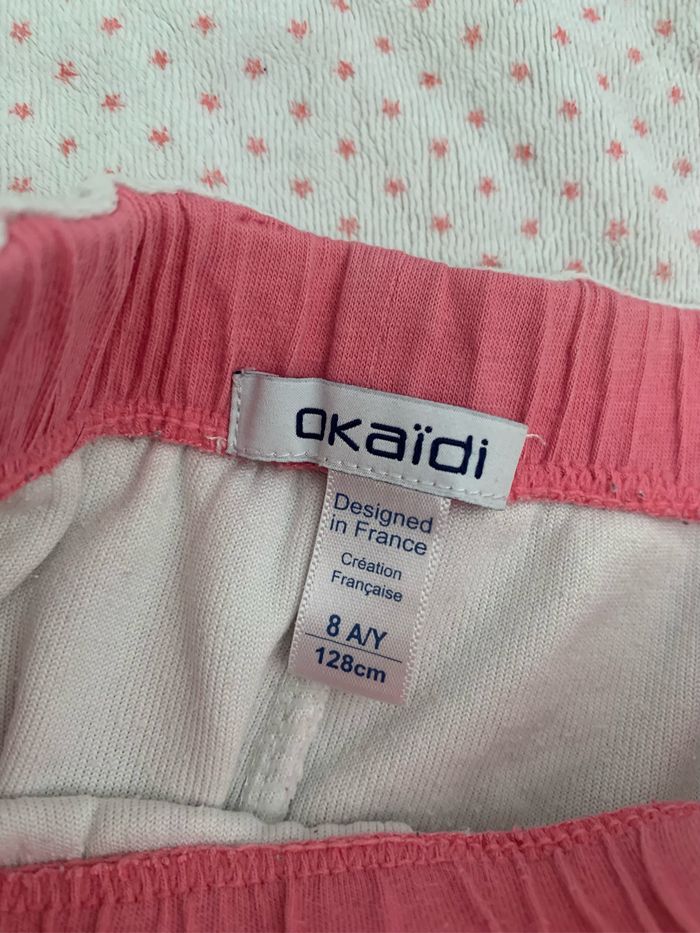 Pyjama velours rose et blanc Okaidi 8 ans - photo numéro 7