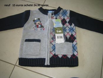 Gilet Mickey neuf étiqueté