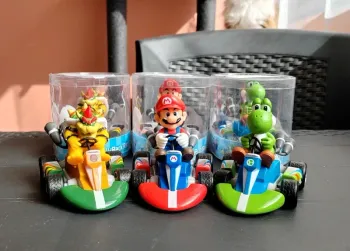 Lot de 3 Figurines Mario Kart à propulsion - Nintendo - Mario, Yoshi, Bowser