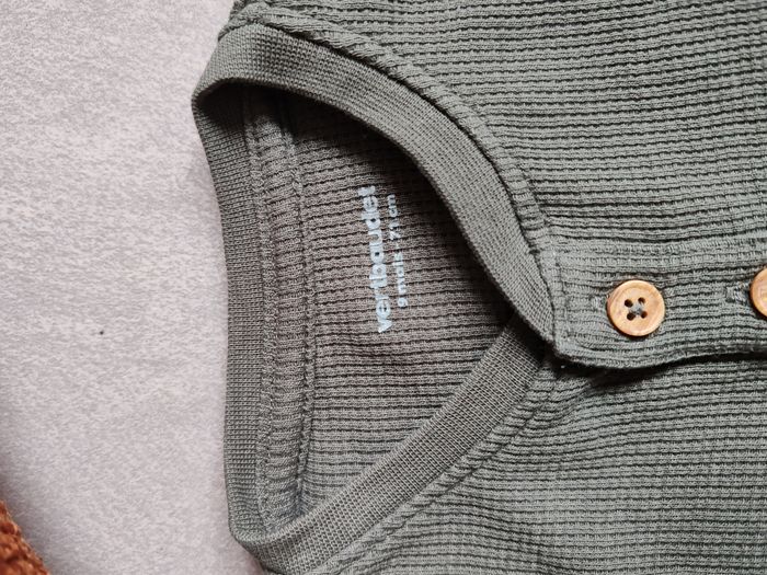 T-shirt kaki vertbaudet 9m - photo numéro 2