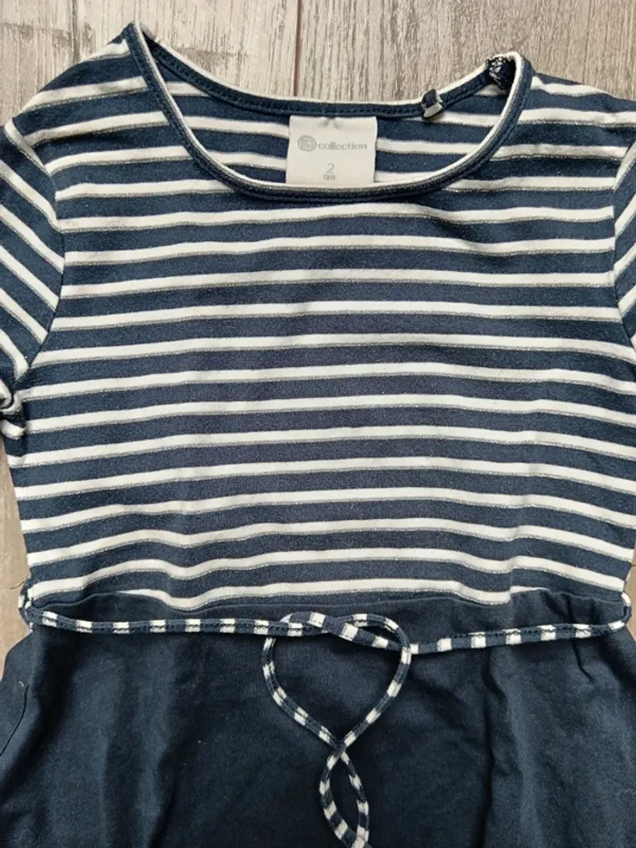 Robe marinière pailletée 2 ans - photo numéro 2