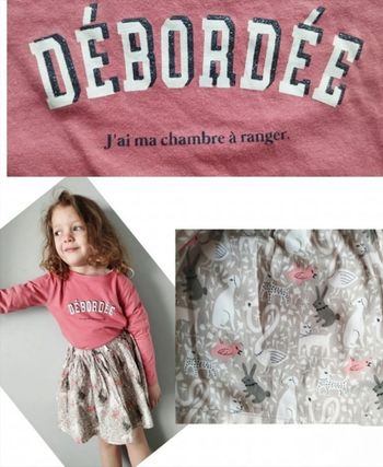 4 ans ensemble teeshirt Tape à l'oeil et jupe monoprix