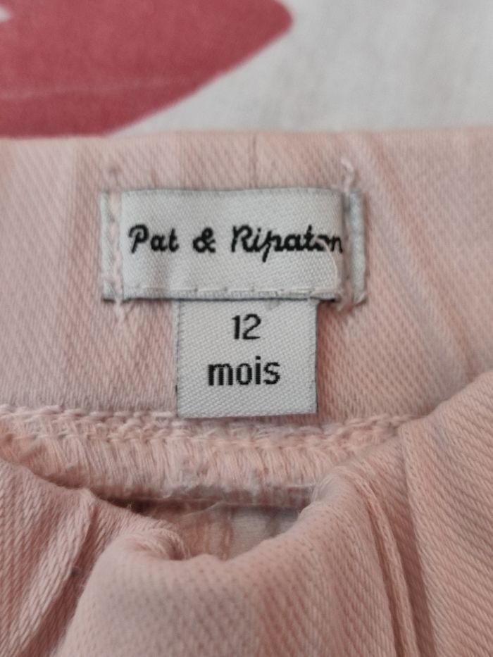 Pantalon Jegging - Rose pâle - 12 mois - Très bon état - Pat et Ripaton - photo numéro 4