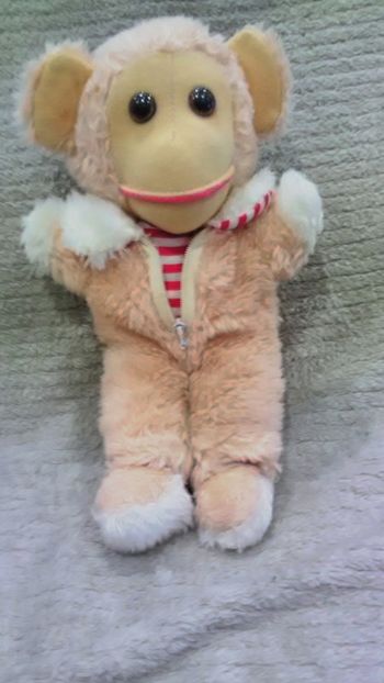 singe vintage ancien doudou peluche