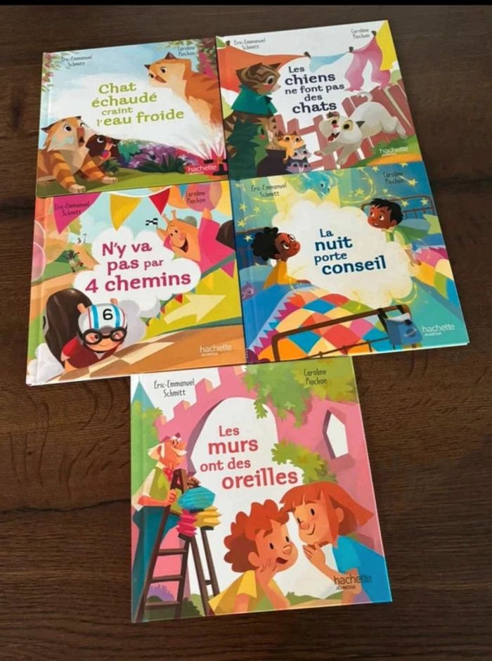 Lot  de  5 livres thème  proverbe