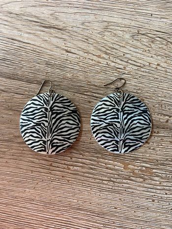 Boucles d’oreilles zèbre