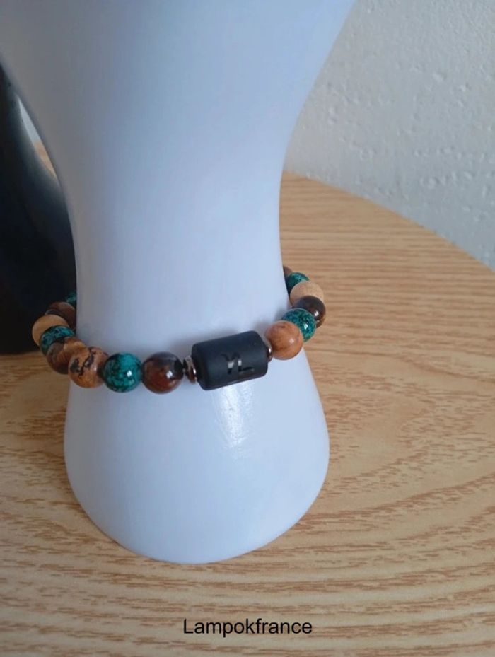 Capricorne bracelet en malachite pierre naturelle unisexe signe astrologique - photo numéro 2