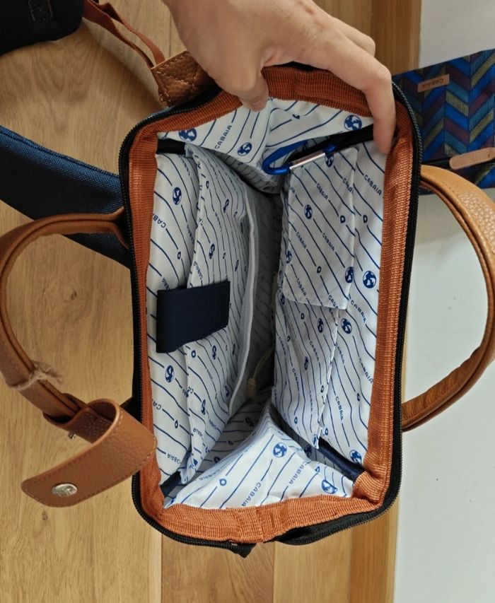 Sac à dos cabaïa S marine camel - photo numéro 3