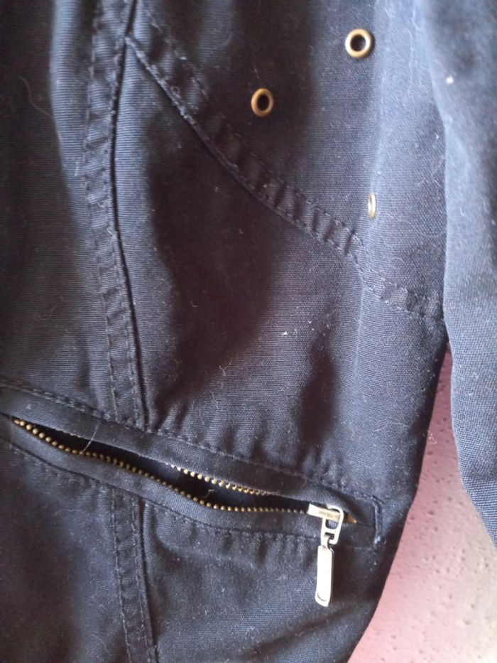 Veste courte jeans avec motifs au dos T : 3 - photo numéro 3