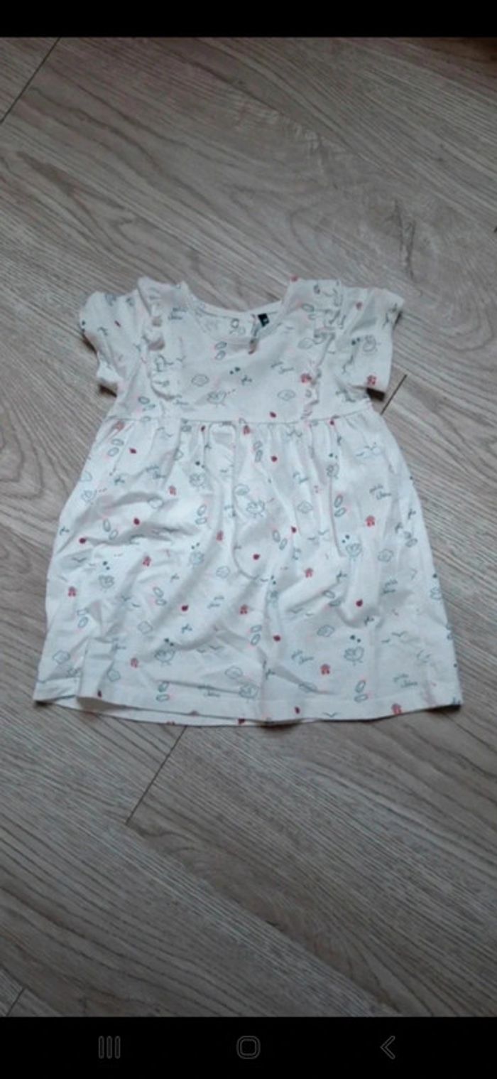 Robe manches courtes 3pommes 12 mois 80cm 👻