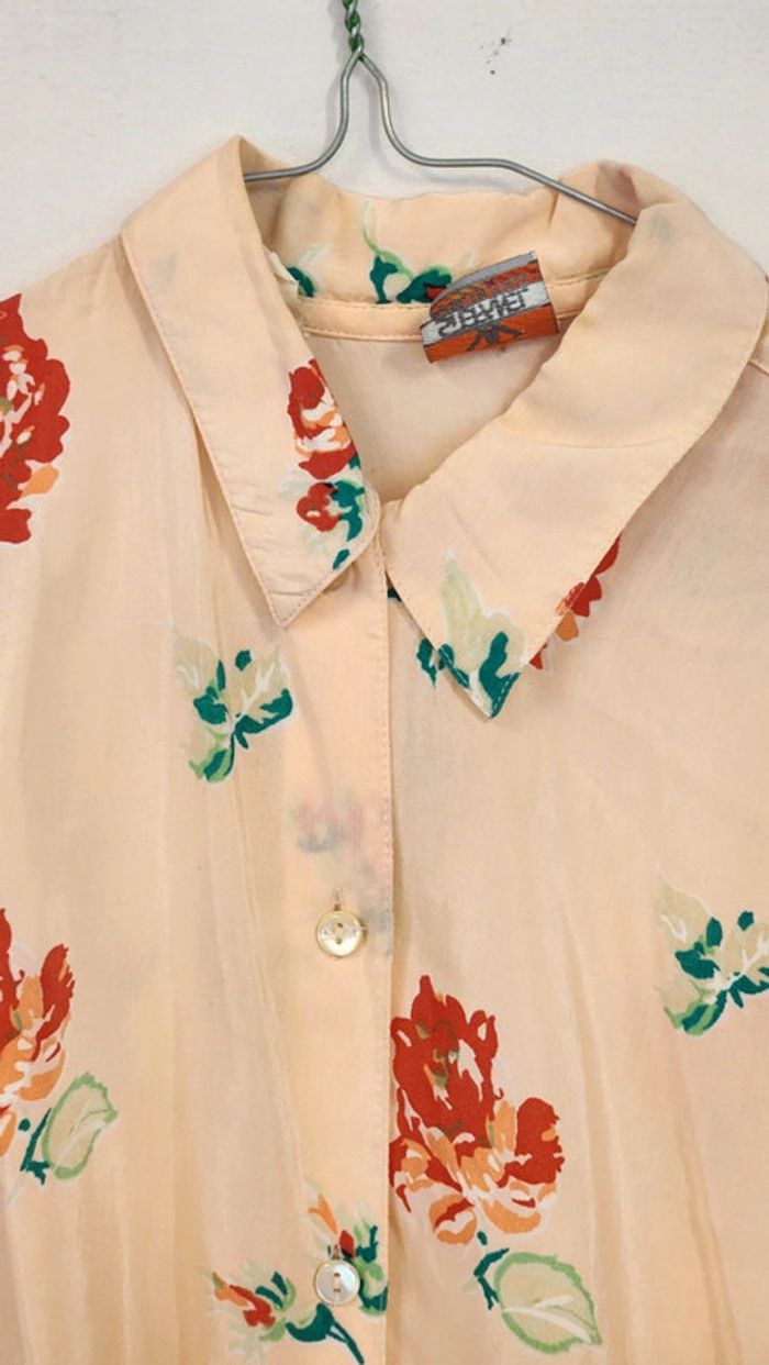 Jolie chemises à fleurs roses fluide et légère - photo numéro 5