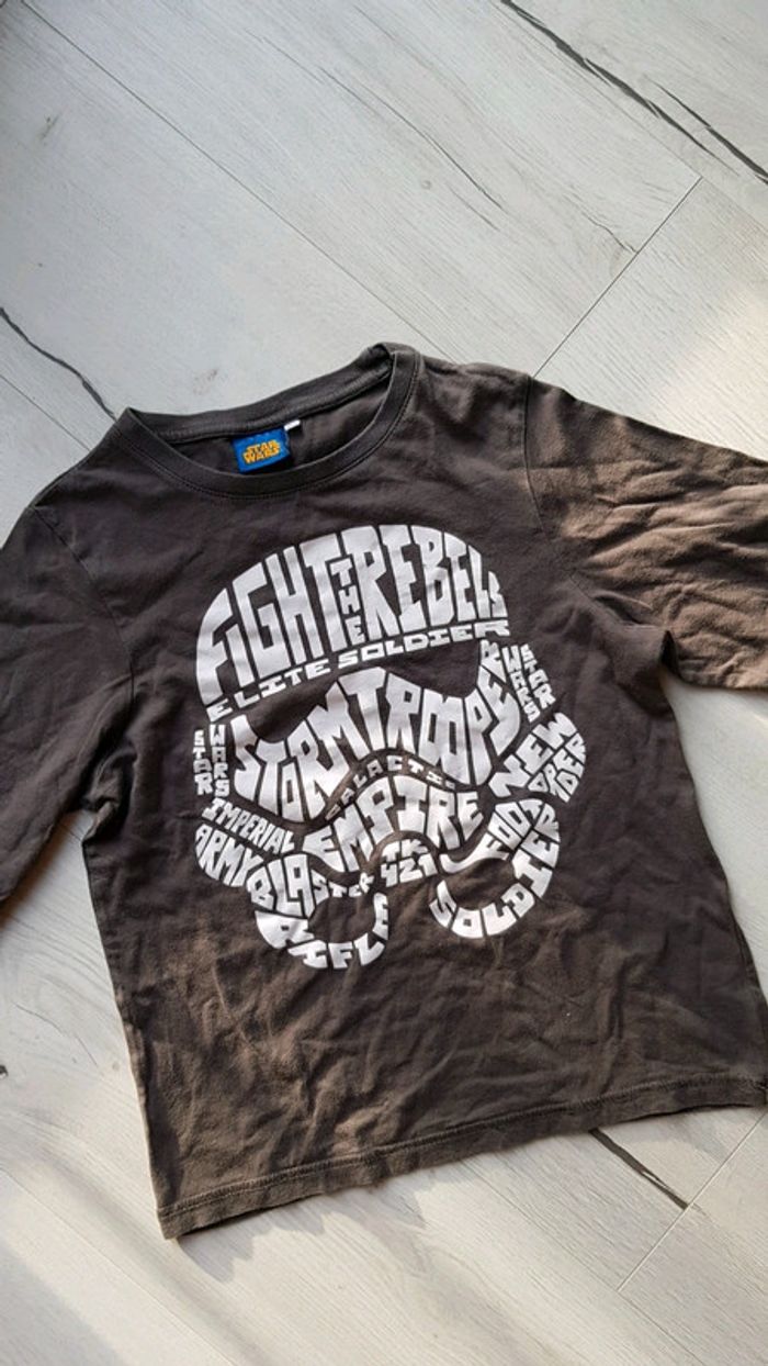 Tee shirt manches longues garçon star wars 10ans - photo numéro 2
