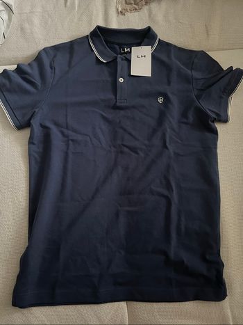 Polo bleu marine coton la Halle M